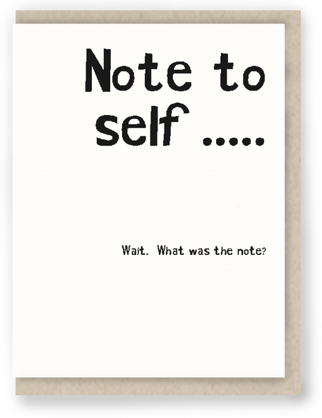 919 - Note to self